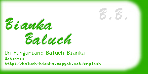 bianka baluch business card